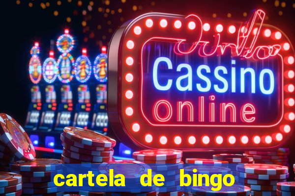 cartela de bingo cha de bebe